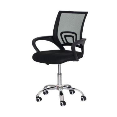 Imagem de Cadeira Escritório Diretor Preta Giratória Ajustável - WAW DESIGN