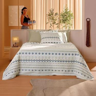 Imagem de Jogo de Cama Casal Infinito Bege 4 Peças 160 Fios Teka