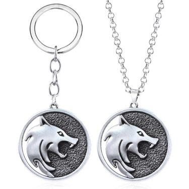 Imagem de Pingente de chaveiro The Witcher Wolf Head Geralt of Rivia
