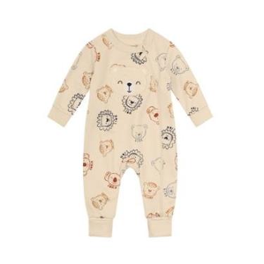 Imagem de Macacão de Moletom Bebê Menino Leão Marrom Claro Brandili-Masculino