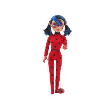 Imagem de Boneca Ladybug Original Infantil 52cm E Boneco Cat Noir 56cm Com Bastã