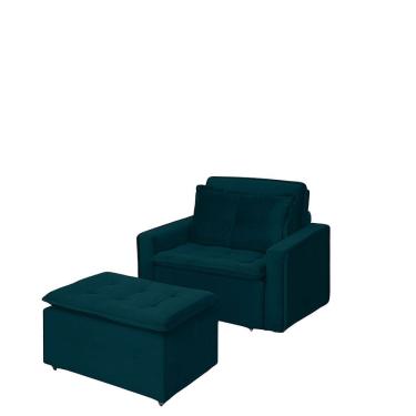 Imagem de Poltrona do Papai Filadélfia Reclinável 3 Estágios Veludo - Meu Estofado