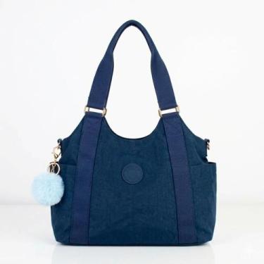 Imagem de Bolsa Feminina Colorida Faculdade Casual Nylon Impermeável Com Bolsos 