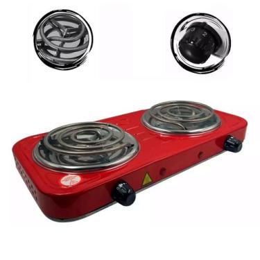 Imagem de Fogao Eletrico Portatil Relinx 2 Bocas Cooktop 2000w 127v, Vermelho, 1