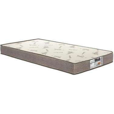 Imagem de Colchão sensor marrom cama solteiro elegante moderno box 188x88x14 D33