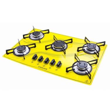 Imagem de Fogao cooktop safanelli 5 bocas amarelo, Bivolt