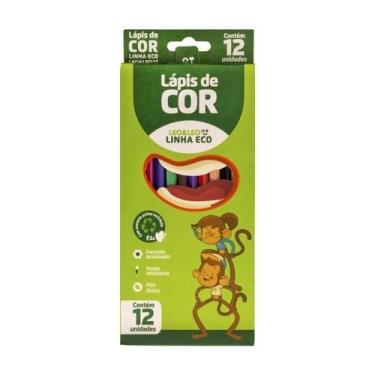 Imagem de Lápis de Cor Ecológico Sextavado 12 Cores Leo&Leo