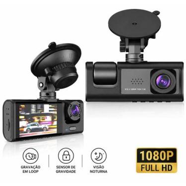 Imagem de Dash Cam 3 Canais com Monitoramento de Estacionamento - Câmera Veicula
