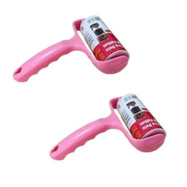 Imagem de Kit Tira Pelo Roupa Sup.Rosa Rolo Adesivo Rolinho 50 Folhas Unidades:2