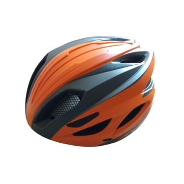 Imagem de Capacete GTS MTB In Mold M Com Led Grafite e Laranja Fosco, Laranja