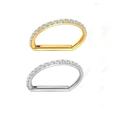 Imagem de Piercing Titânio G23 Rosca Interna Haste Reta Conch Cor:PrateadoTamanh