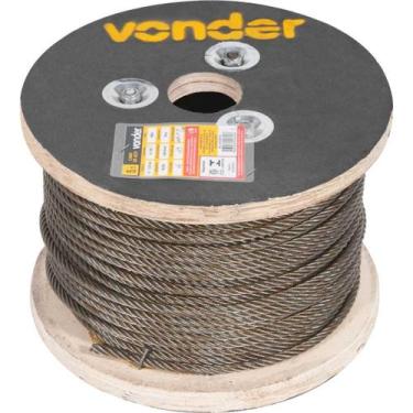 Imagem de cabo aço af 5/16" alma de fibra 6x19s polido c/ 100m Vonder