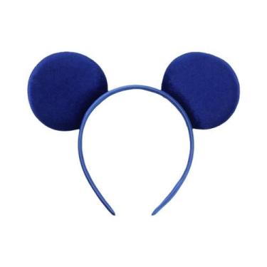 Imagem de Tiara De Veludo Com Orelhas De Rato Para Meninas, Faixa De Cabelo Maci