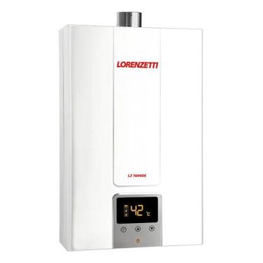 Imagem de Aquecedor De Água A Gás Lorenzetti Lz 1600 De Branco 15 Litros Digital