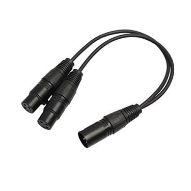 Imagem de Microfone Mic Cable 3 Pin XLR Male To Female para DJ Equipment - 0,3 Metros