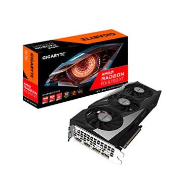 Imagem de GIGABYTE Placa de vídeo Radeon RX 6700 XT Gaming OC 12G, sistema de resfriamento WINDFORCE 3X, 12GB 192-bit GDDR6, GV-R67XTGAMING OC-12GD placa de vídeo
