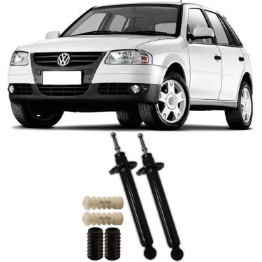 Imagem de Amortecedor + Kit Batente Vw Gol G4 Traseiro 2005 Até 2011 O Par