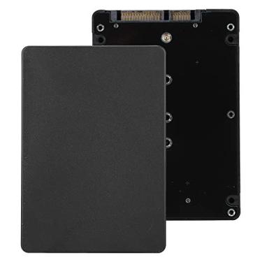 Imagem de Aukson Adaptador SATA, M.2 NGFF SSD para conversor SATA 2,5 adaptador de unidade de estado sólido SATA e PCI-E 2X modo de transferência (preto)