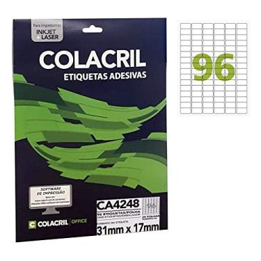 Imagem de Colacril Etiqueta A4 31mm X 17mm 25 Folhas Ca4248 Colacril