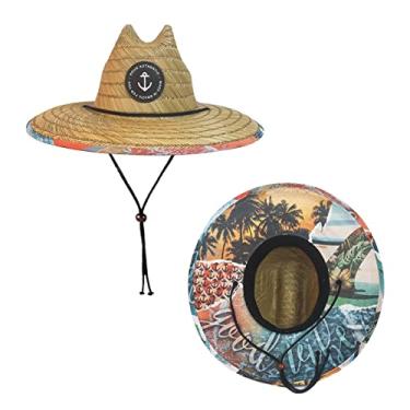 Imagem de Chapéu de Palha Premium Good Vibes Masculino Feminino Surf de Praia Saída Sol Verão Primavera Unissex Pierside Bambu Natural Piscina Aba Larga Estampado Redondo na Moda Casual Pescador Esportivo Roça