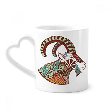 Imagem de Caneca com símbolo do zodíaco constelação capricórnio caneca café cerâmica copo de coração de vidro