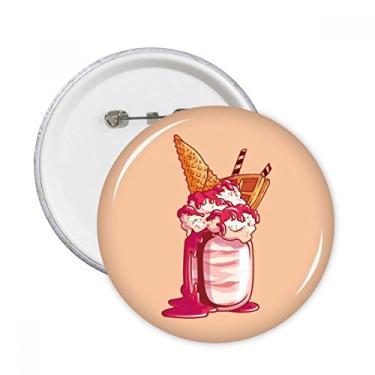 Imagem de Biscoitos de chocolate creme sorvete alfinetes redondos emblema botão decoração acessório 5 peças