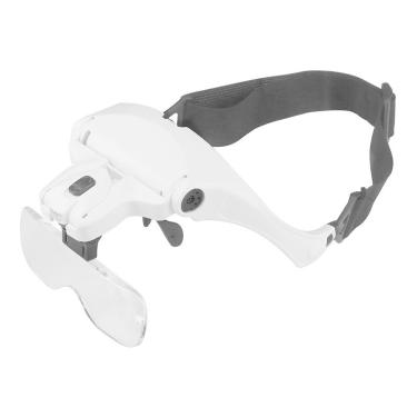 Imagem de Lupa De Cabeça Oculos Profissional 5 Lentes Aumento Luz Led