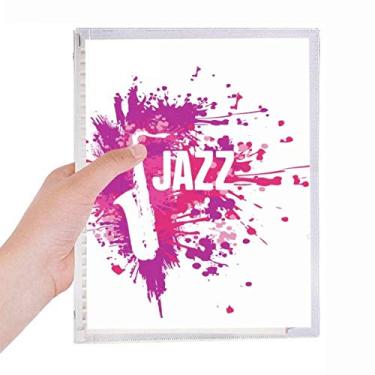 Imagem de Caderno com estampa de cultura musical Sax Jazz com folhas soltas e diário recarregável