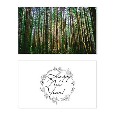 Imagem de Cartão de felicitações Green Forestry Science Nature Scenery New Year Festival Bless Message Present