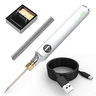 Imagem de Pinhaijing Kit de ferramentas de solda elétrica, portátil, 5 V, 8 W, USB, sem fio, soldador, conjunto de ferramentas de solda sem fio, kit de ferramentas manuais, equipamento de solda