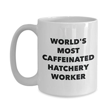 Imagem de Caneca de trabalhador de incubação World's Most Caffeinated - Caneca de café de cacau quente engraçado - ideia de de Natal