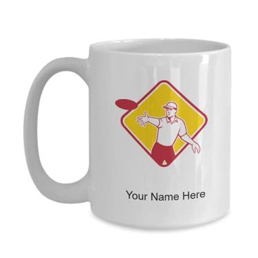 Imagem de Caneca personalizada de toca-discos de golfe – Caneca de café para jogador de disco, ideia de jogador de golfe – Caneca de café de 444 ml