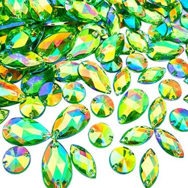 Imagem de 150 peças, grande venda, caimento redondo, formato redondo, cor AB, costura transparente em strass acrílico, pedras planas, costura para roupas e decorações de vestidos de casamento
