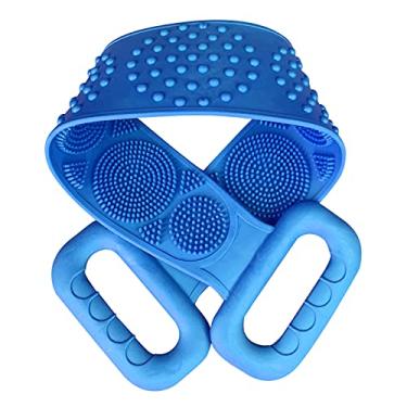 Imagem de Tomshin Back Scrubber Purificador de Costas de Silicone, Chuveiro de Banho Escova de Massagem Corporal de Silicone Toalha de Banho de Silicone Esfoliante Cinto de Escova Corporal,