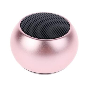 Imagem de Mini Caixa de Som Bluetooth Metal Amplificada Mini Speaker 3w (Rosa)