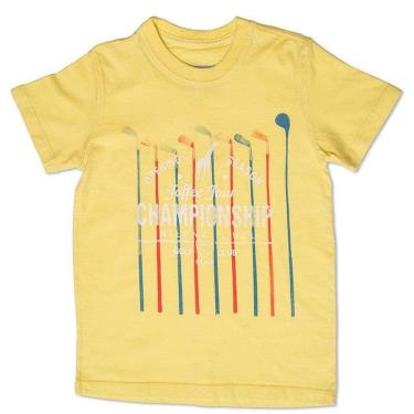 Imagem de Camiseta Infantil Amarela Tingida Toffee - Nº06