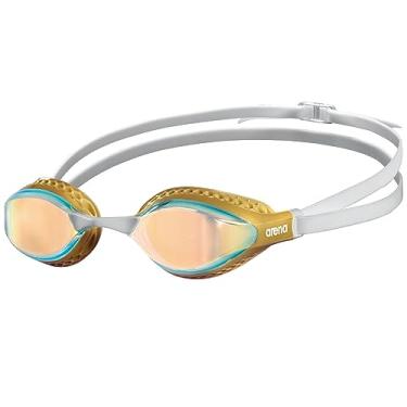 Imagem de ARENA Óculos de natação unissex adulto anti-embaciamento anti-embaciamento para homens e mulheres lentes espelhadas tecnologia de vedação de ar especial, amarelo cobre/ouro