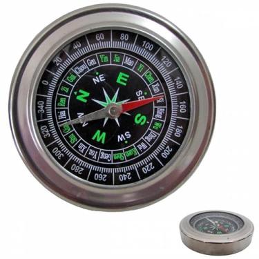 Imagem de Caminho Para Meditação - Bússola Magnética de Bolso Indicação Norte Verdadeiro 7,5cm