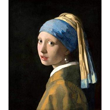 Imagem de Menina com Brinco de Pérola de Johannes Vermeer - 60x71 - Tela Canvas Para Quadro
