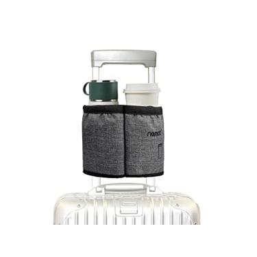 Imagem de riemot Porta-copos de viagem para bagagem, porta-bebidas de mão, comporta duas canecas de café, serve para alças de mala de enrolar - presentes para comissários de bordo e acessórios de viagem, Sem