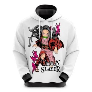 Imagem de Blusa Moletom Sublimação Blusão Full Print com Capuz Anime Nezuko Novidade-Unissex