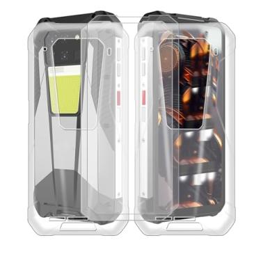 Imagem de AQGGIIXY Capa para celular Unihertz 8849 Tank 3 Pro (6,7 polegadas) - Protetor de tela de vidro temperado 9H e capa de silicone macia - Transparente e liso
