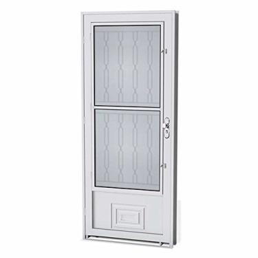 Imagem de Porta de abrir com postigo e grade mosaico abertura lado Direito 215X90X12 - Ullian/Lucasa Facilità 1756.2