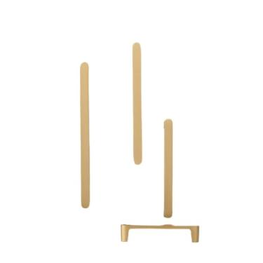 Imagem de Puxador de latão sólido estilo simples para armário, gaveta, porta de guarda-roupa, puxador dourado, confortável, espaçamento de furos 96/128/160/192, CH037, BB, 128140