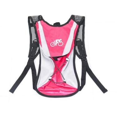 Imagem de Mochila de Hidratação Térmica Impermeável 2 Litros com Bolsa D'água - Para Ciclismo, Trilha e Maratona (ROSA)