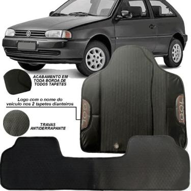 Imagem de Jogo tapete emborrachado 3 peças volkswagen gol  g2 gii bola traseiro 