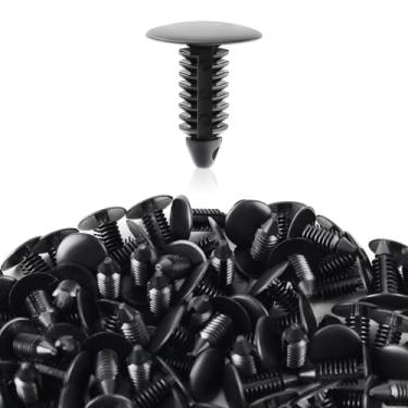 Imagem de AUTOKAY 100 peças de clipes de para-choques de 8 mm para automóvel furo de carro rebites de plástico prendedor clipes de retenção de para-lama serve para GM #1605396, 1595864 para Chrysler 6030441