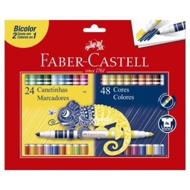Imagem de Caneta Coloridas Hidrográfica Bicolor 48 Cores Faber Castell, Faber-15