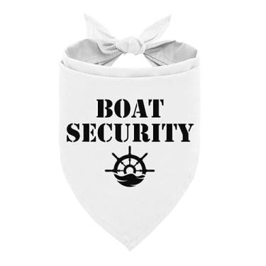 Imagem de Bandana para cães de segurança para barcos, acessórios de barco para cães, essenciais para cães e lagos, bandana engraçada para cães, cachecol triangular, bandana para cães pequenos e médios, cachecol