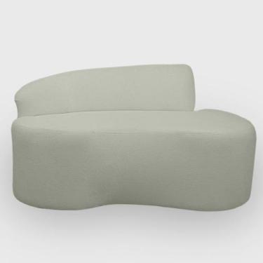 Imagem de Sofa Organico Curvo 2 lugares 145 cm Boucle Menta - Aliança Decor